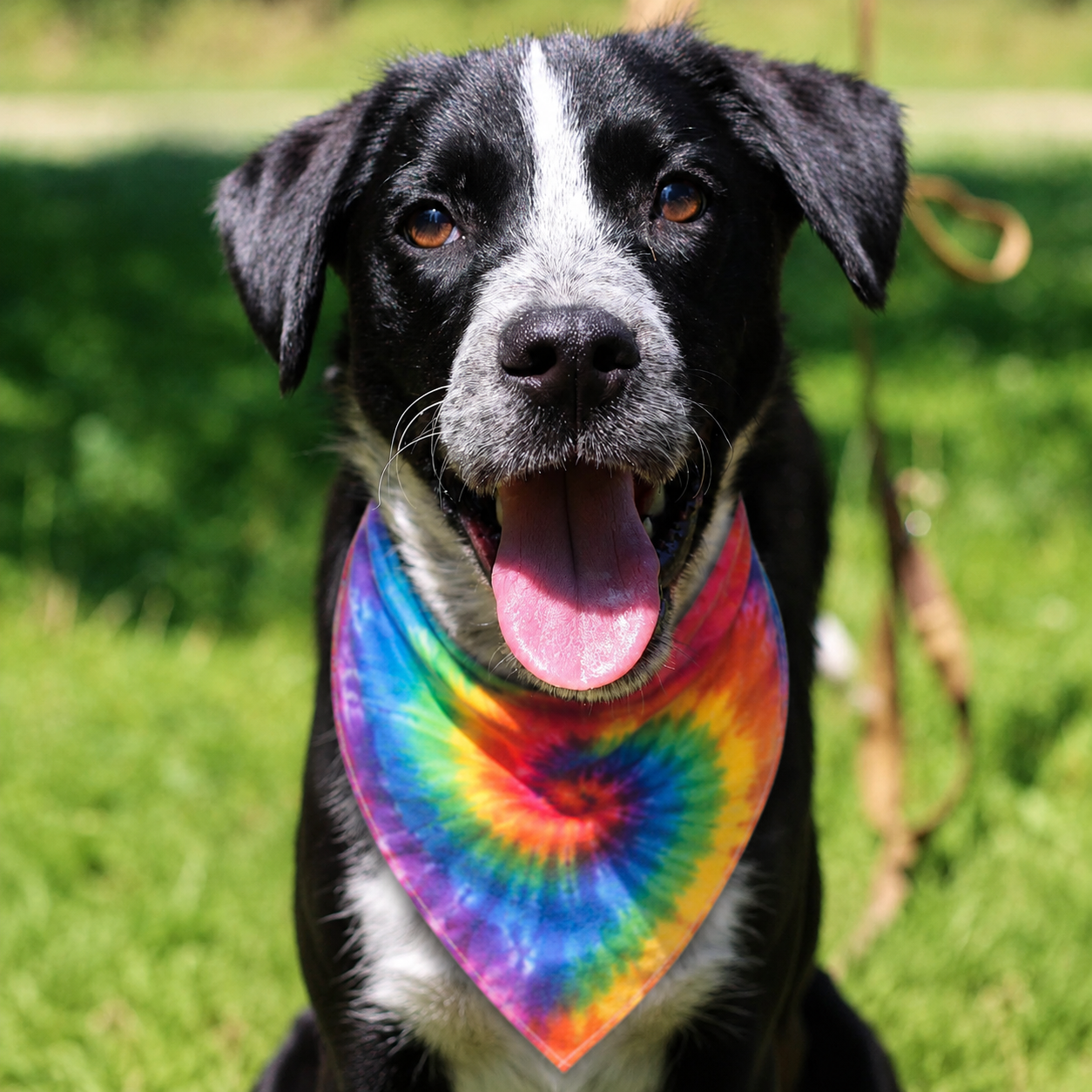 Bandana pour Chien — Tie-Dye Arc-en-Ciel
