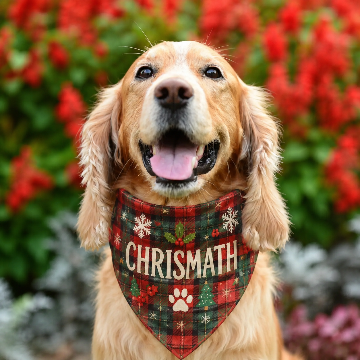 Bandana pour Chien — Tartan de Noël